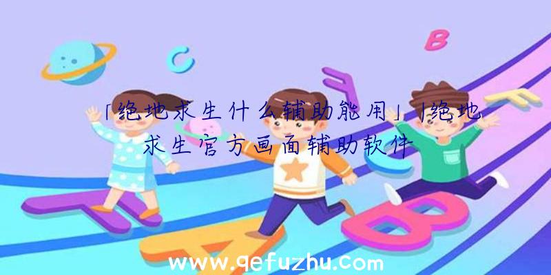 「绝地求生什么辅助能用」|绝地求生官方画面辅助软件